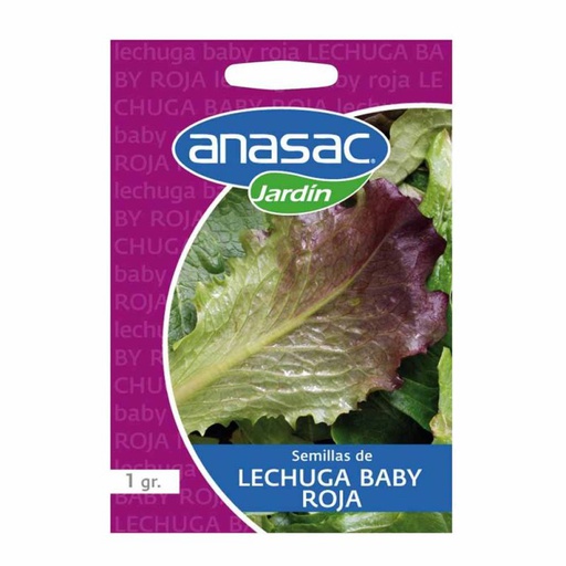 SEMILLAS LECHUGA BABY LEAF ROJA ANASAC