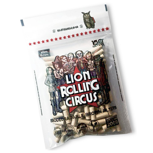 FILTROS LION ROLLING CIRCUS BIODEGRADABLE BROWN FILTERS 150 UDS